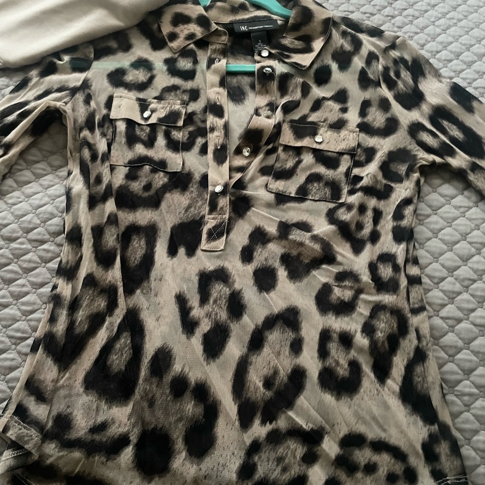 INC International Concepts Animal Print Blouse